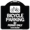 Signmission Bicycle Parking by Permit C.V.S. 21210 Heavy-Gauge Aluminum Sign, 18" x 18", BW-1818-24322 A-DES-BW-1818-24322 - alternate 1